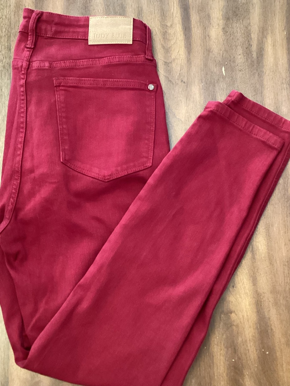 Judy Blue Junior Ladies Dark Red Denim Jeans Size 11/30